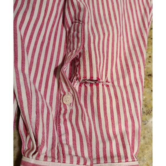 Looney Tunes Classic Shirt Adult M Button Up Long Sleeve Tweety Sylvester Stripe - Picture 11 of 14